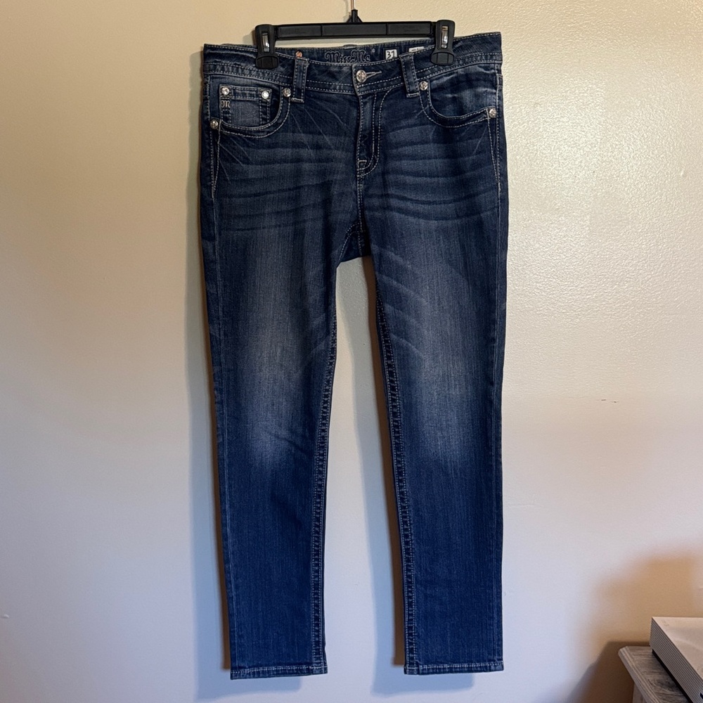 Miss Me Women's Skinny Jeans - Dark Blue